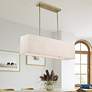 2_Livex Lighting Summit 36" Wide Antique Brass Linear Shade Chandelier