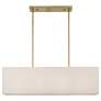 4_Livex Lighting Summit 36" Wide Antique Brass Linear Shade Chandelier more views