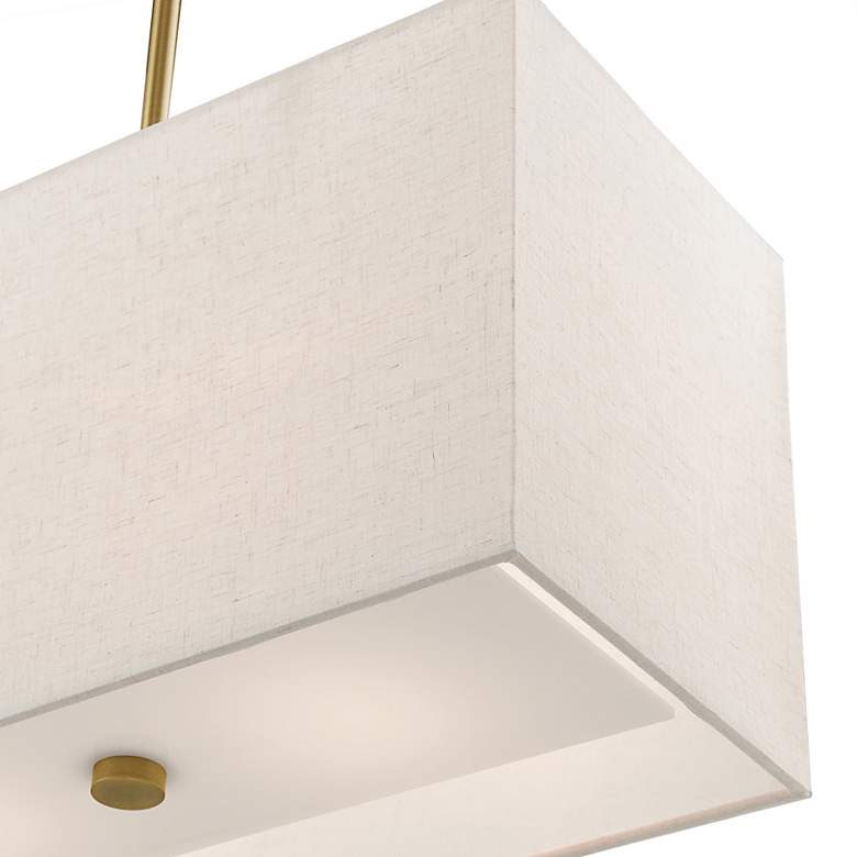Image 5 Livex Lighting Summit 36" Wide Antique Brass Linear Shade Chandelier more views