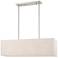Livex Lighting Summit 36" Wide Brushed Nickel Linear Shade Chandelier
