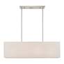 4_Livex Lighting Summit 36" Wide Brushed Nickel Linear Shade Chandelier more views