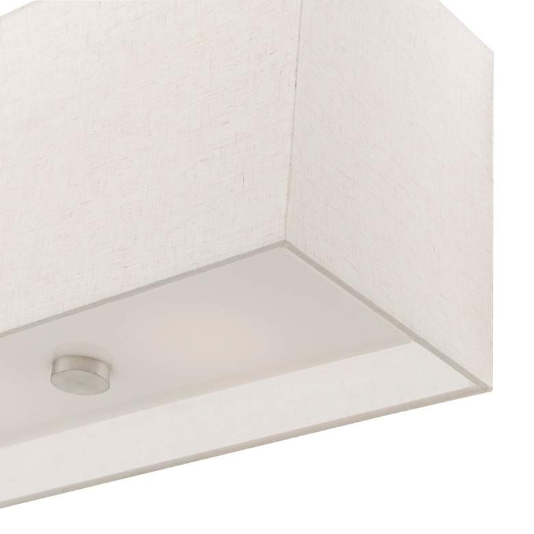 Image 5 Livex Lighting Summit 36" Wide Brushed Nickel Linear Shade Chandelier more views