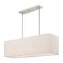 5_Livex Lighting Summit 36" Wide Brushed Nickel Linear Shade Chandelier more views