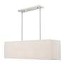 6_Livex Lighting Summit 36" Wide Brushed Nickel Linear Shade Chandelier more views