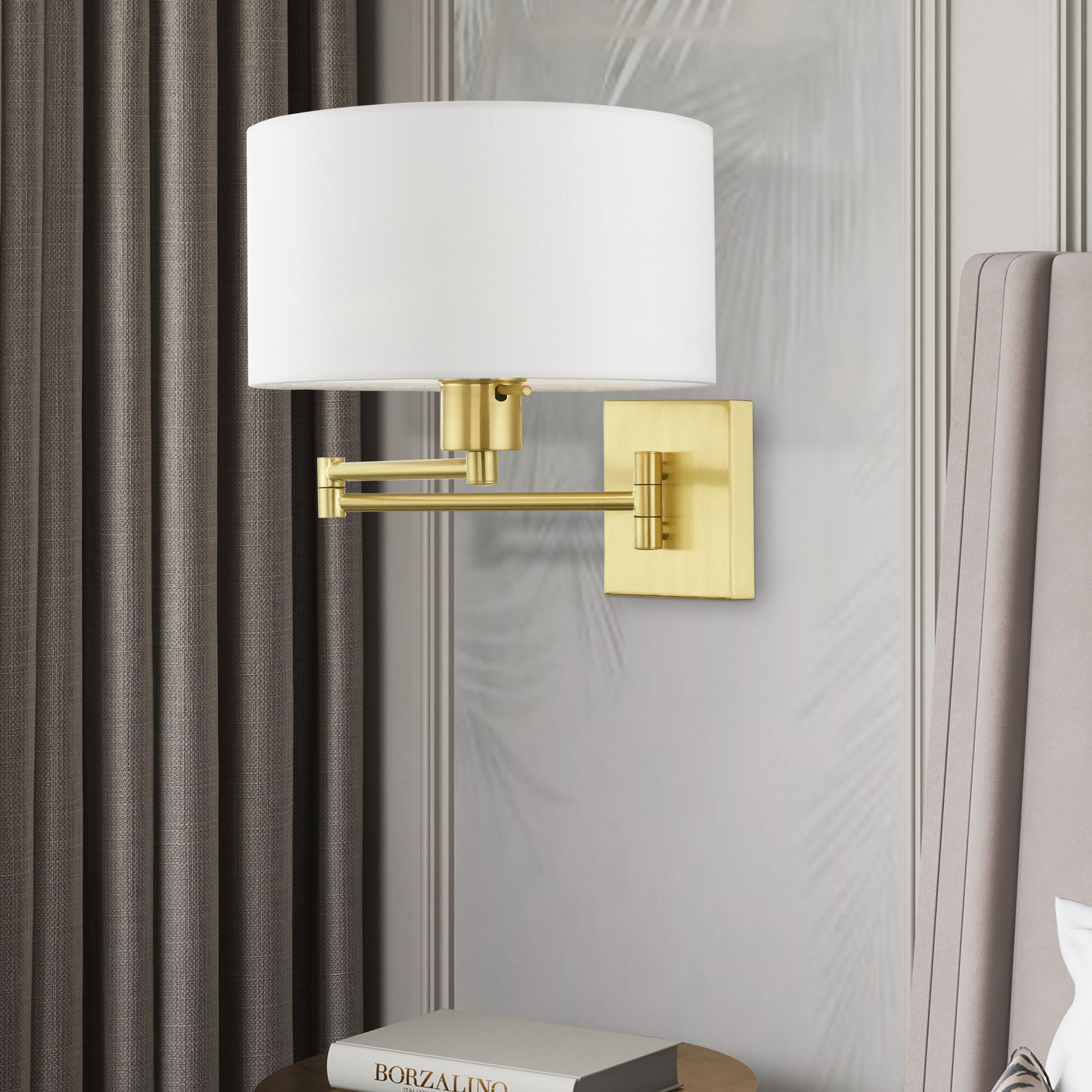 Livex Lighting Swing Arm Wall Lamps Brass - Antique Brass Collection