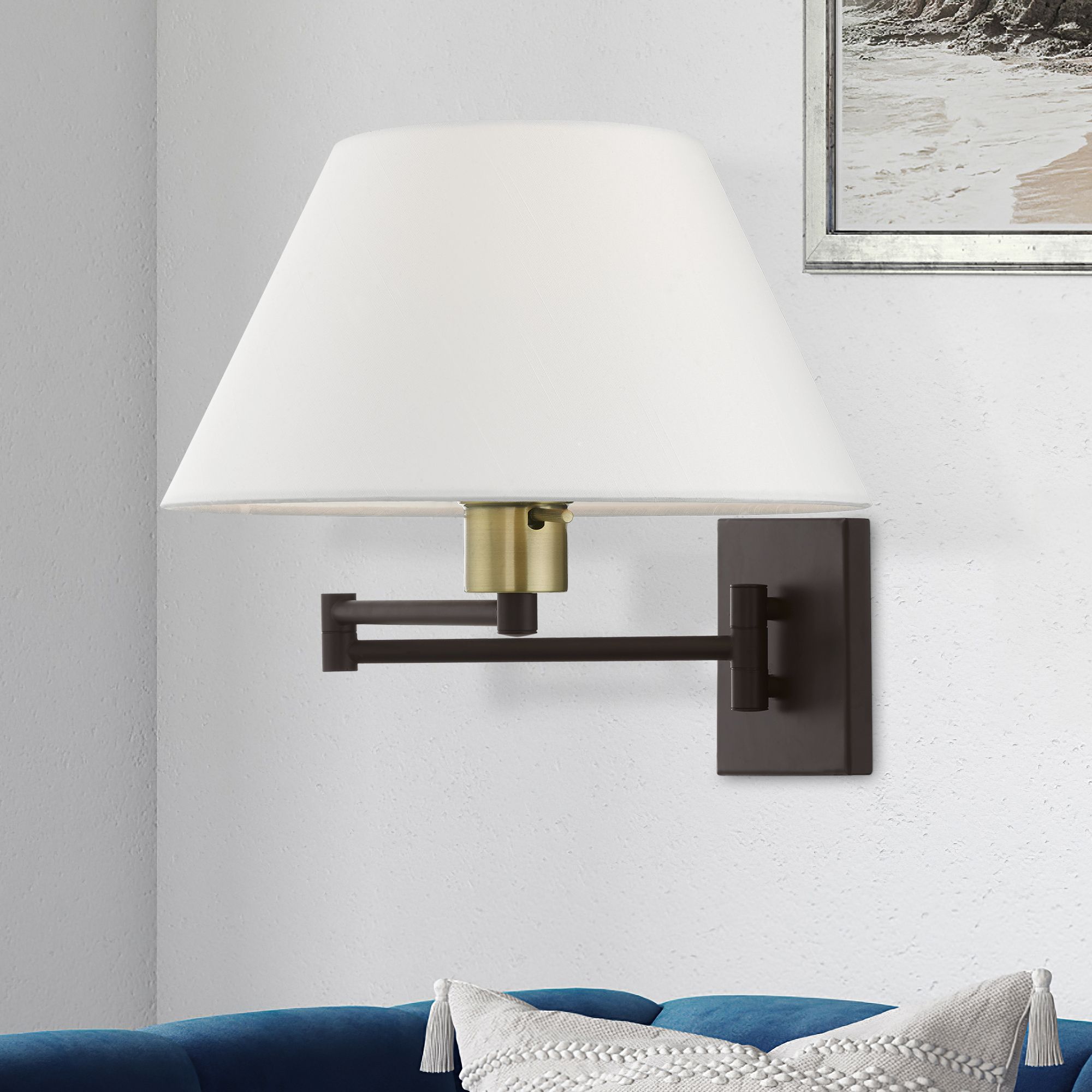 Livex Lighting Swing Arm Wall Lamps Bronze Collection