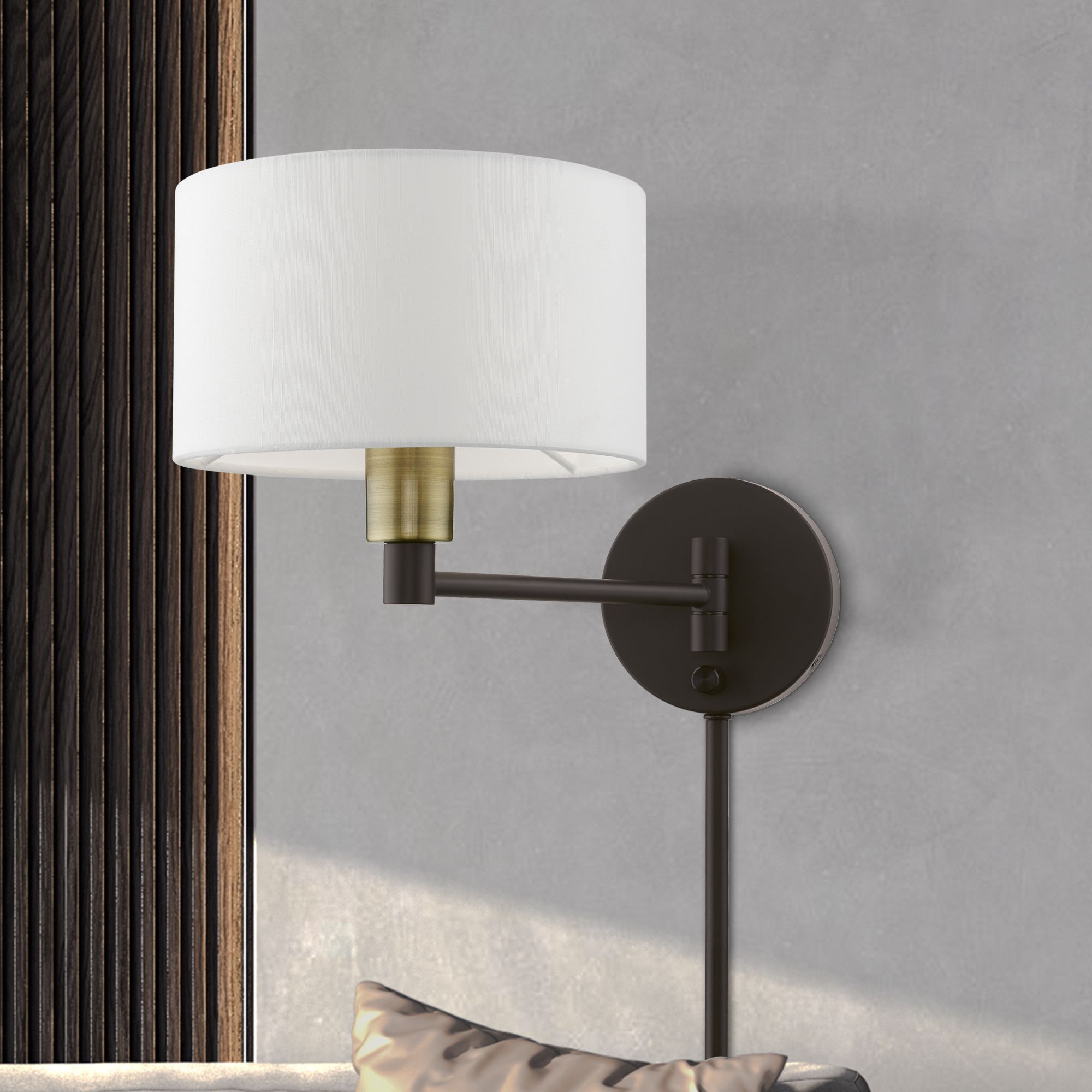 Livex Lighting Swing Arm Wall Lamps Bronze Collection