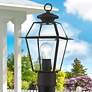 1_Livex Lighting Westover 14" High 1-Light Black Outdoor Post Lantern