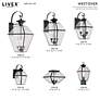 4_Livex Lighting Westover 14" High 1-Light Black Outdoor Post Lantern more views