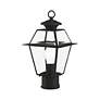 5_Livex Lighting Westover 14" High 1-Light Black Outdoor Post Lantern more views