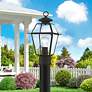 7_Livex Lighting Westover 14" High 1-Light Black Outdoor Post Lantern more views