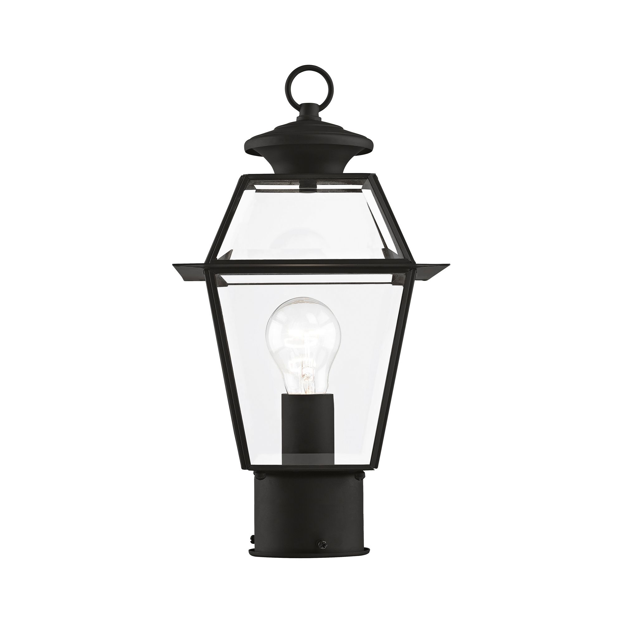 Livex Lighting Westover 14" High 1-Light Black Outdoor Post Lantern