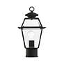 Livex Lighting Westover 14" High 1-Light Black Outdoor Post Lantern