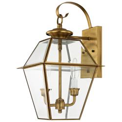 Livex Lighting Westover 16 1/2" High Antique Brass Outdoor Wall Light