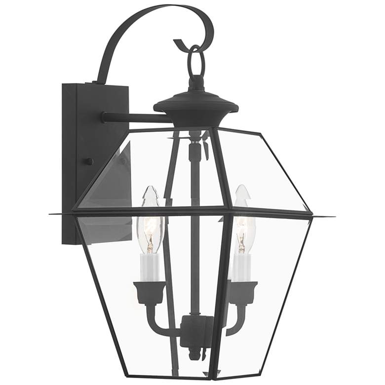 Image 2 Livex Lighting Westover 16 1/2" High Black Outdoor Wall Light