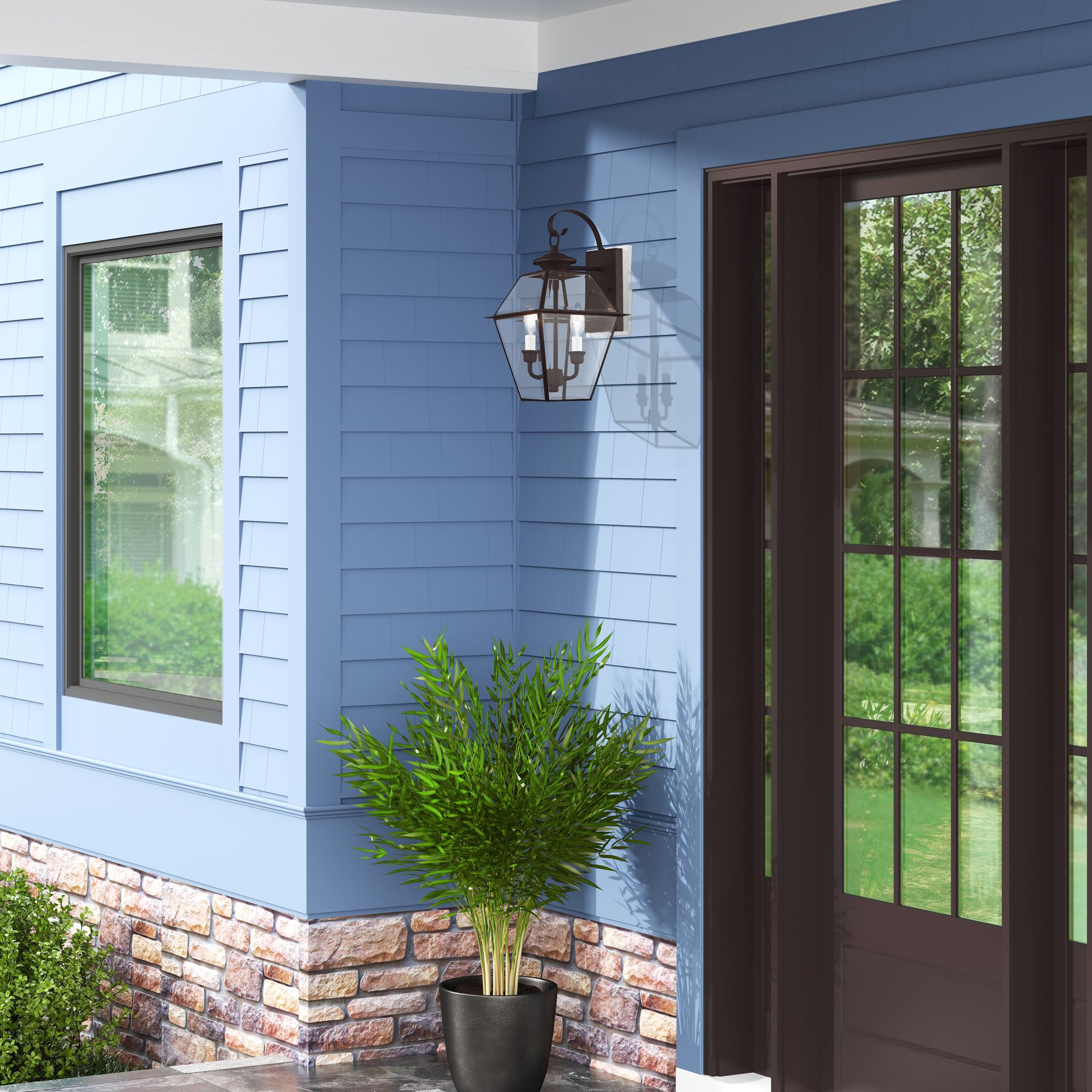 Livex Lighting Westover 16 1/2" High Bronze Outdoor Wall Light