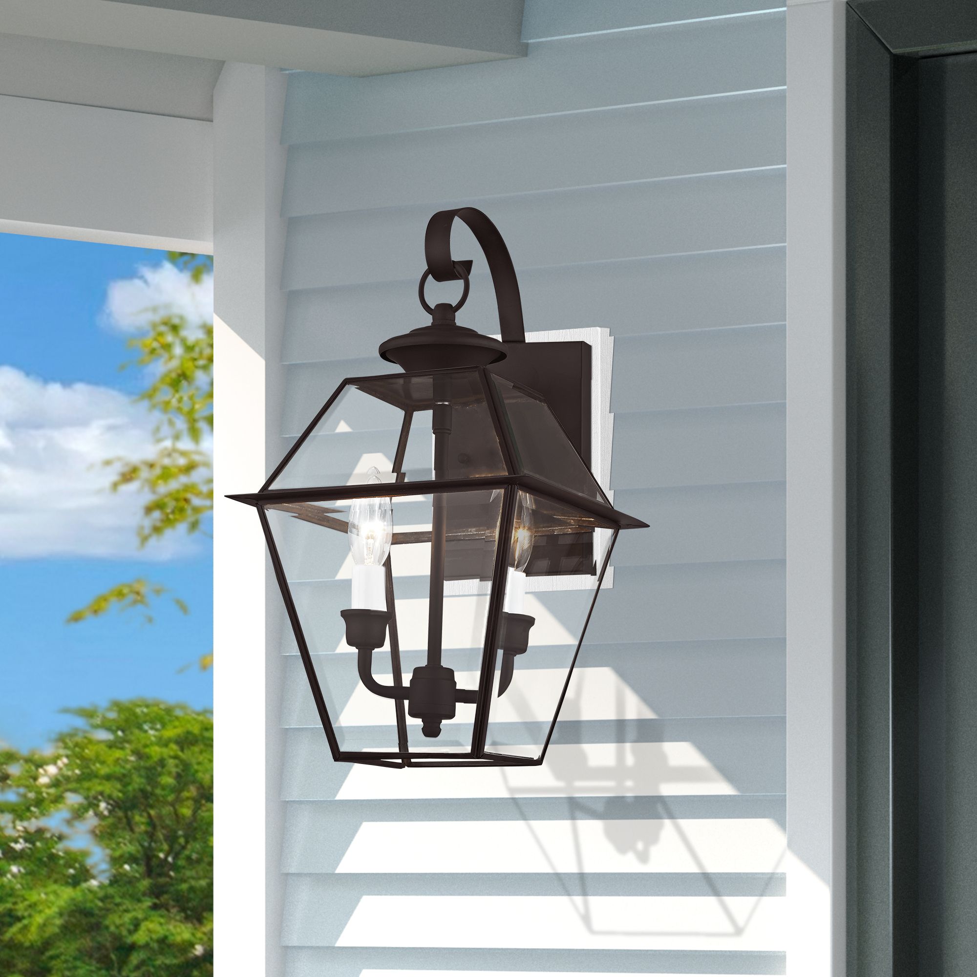 Livex Lighting Westover 16 1/2" High Bronze Outdoor Wall Light
