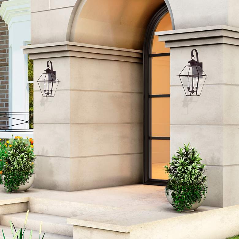 Image 4 Livex Lighting Westover 23 1/4" High Bronze Outdoor Wall Light more views