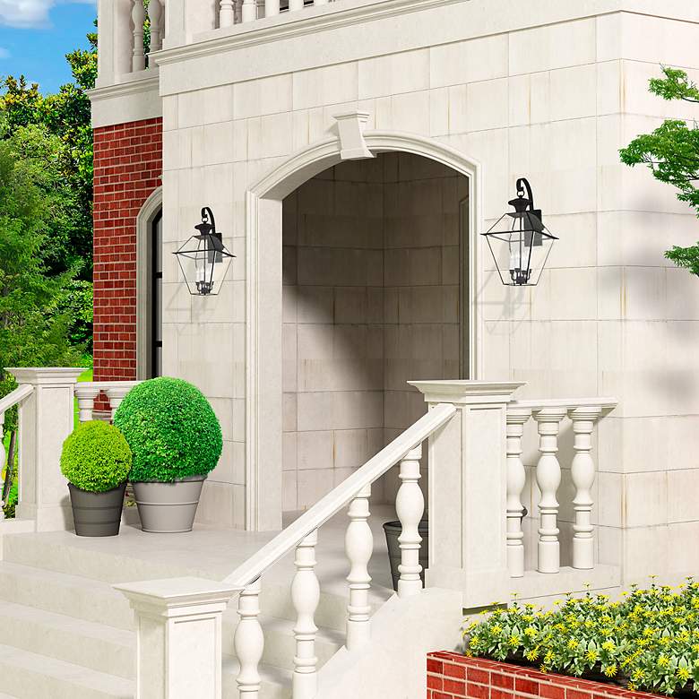 Image 6 Livex Lighting Westover 27 1/2" High Black Outdoor Wall Light more views