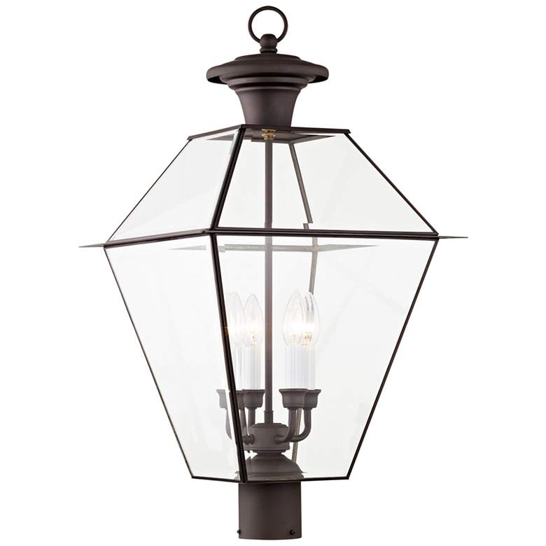 Image 2 Livex Lighting Westover 27 1/2" High Bronze Outdoor Post Mount Light