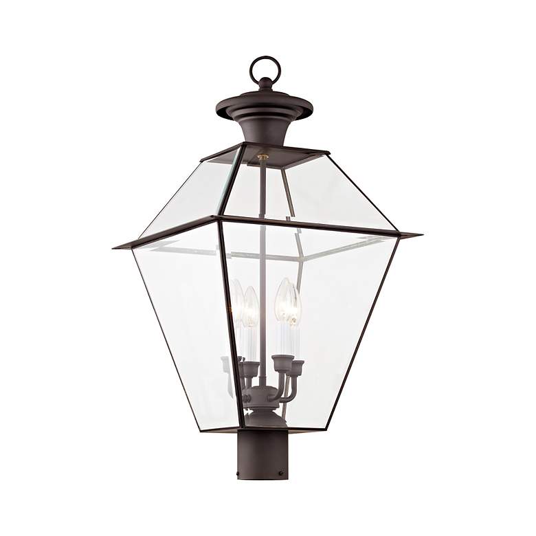 Image 4 Livex Lighting Westover 27 1/2" High Bronze Outdoor Post Mount Light more views