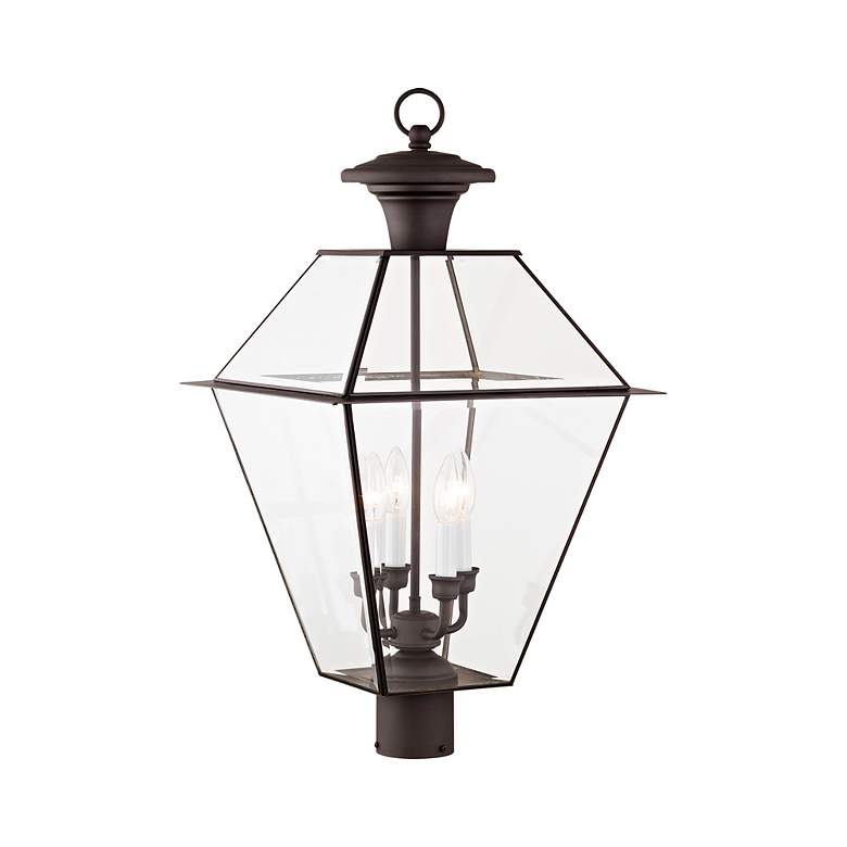 Image 6 Livex Lighting Westover 27 1/2" High Bronze Outdoor Post Mount Light more views