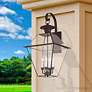 1_Livex Lighting Westover 30" High Bronze Outdoor Wall Light