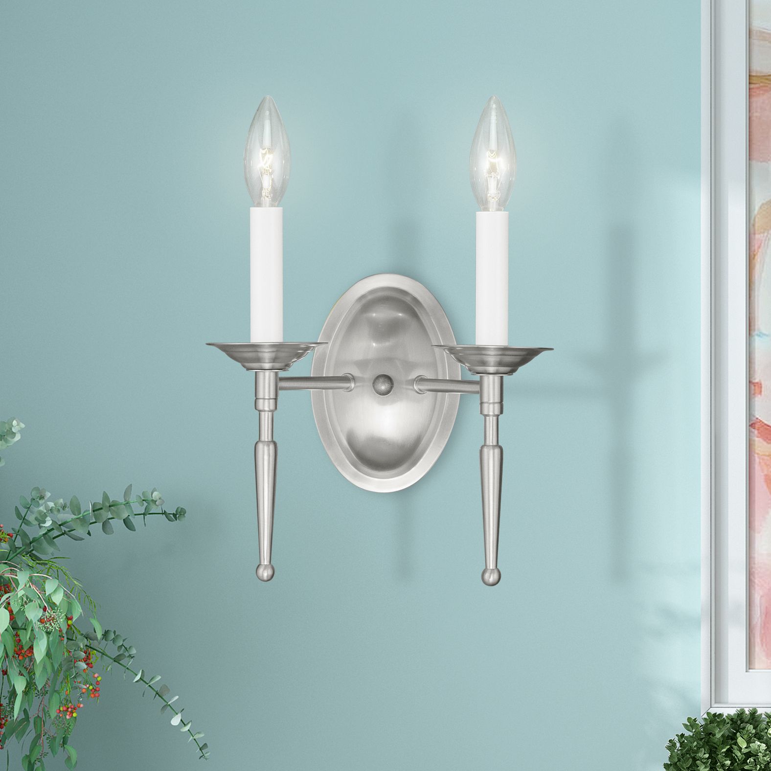 Livex Lighting Williamsburgh Brushed Nickel Collection