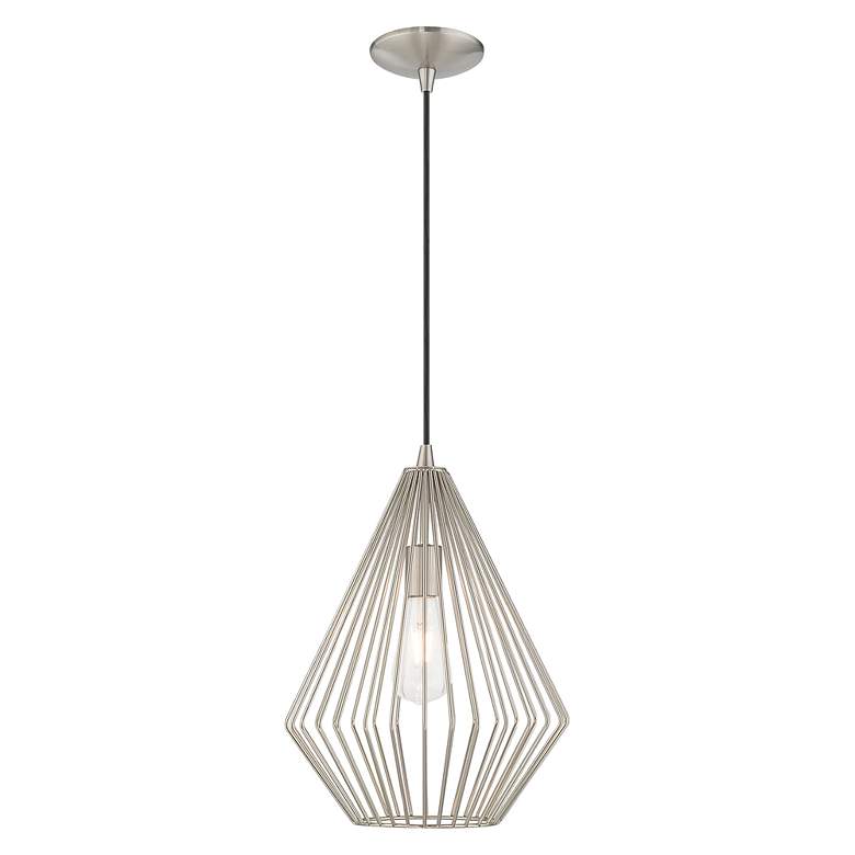 Image 3 Livex Linz 11 1/2" Wide Brushed Nickel Mini Pendant more views