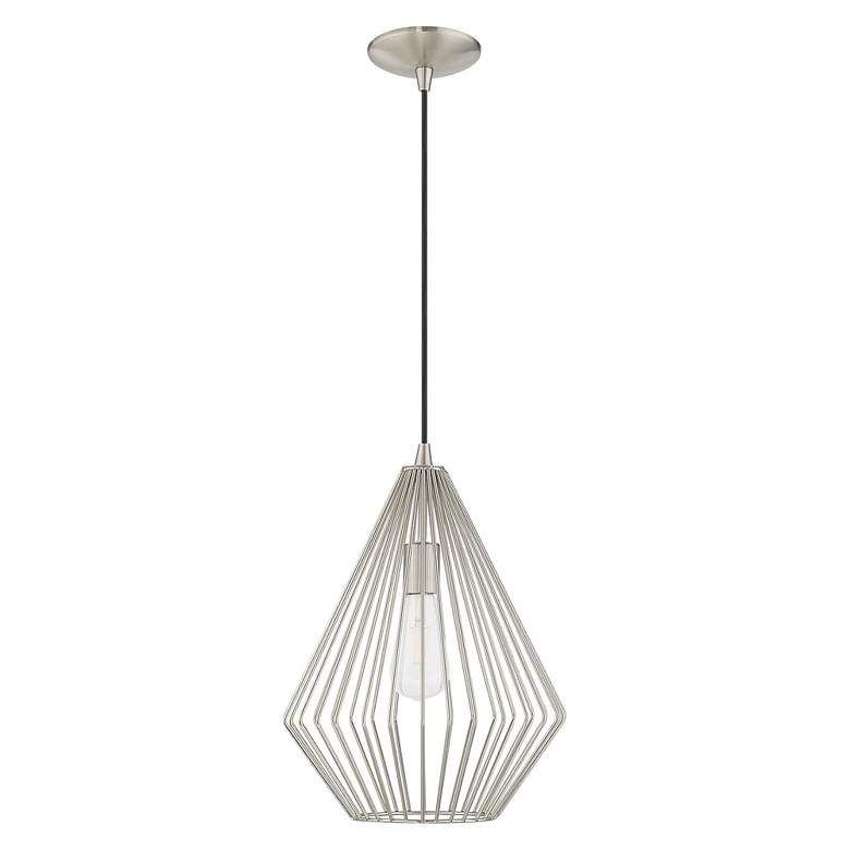 Image 4 Livex Linz 11 1/2" Wide Brushed Nickel Mini Pendant more views