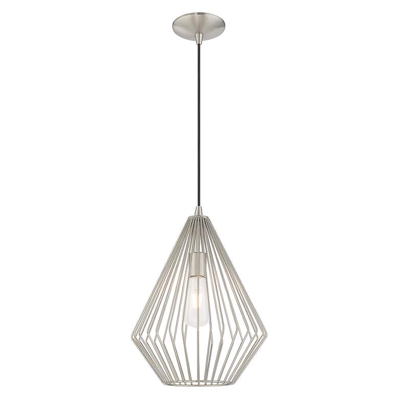 Image 5 Livex Linz 11 1/2" Wide Brushed Nickel Mini Pendant more views