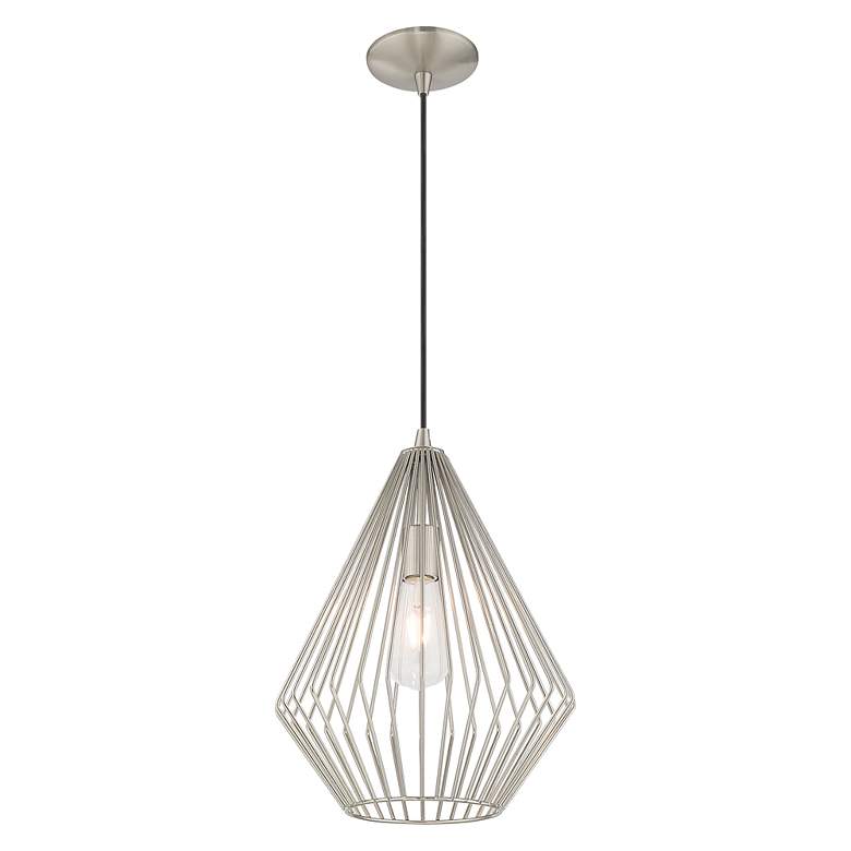 Image 6 Livex Linz 11 1/2" Wide Brushed Nickel Mini Pendant more views