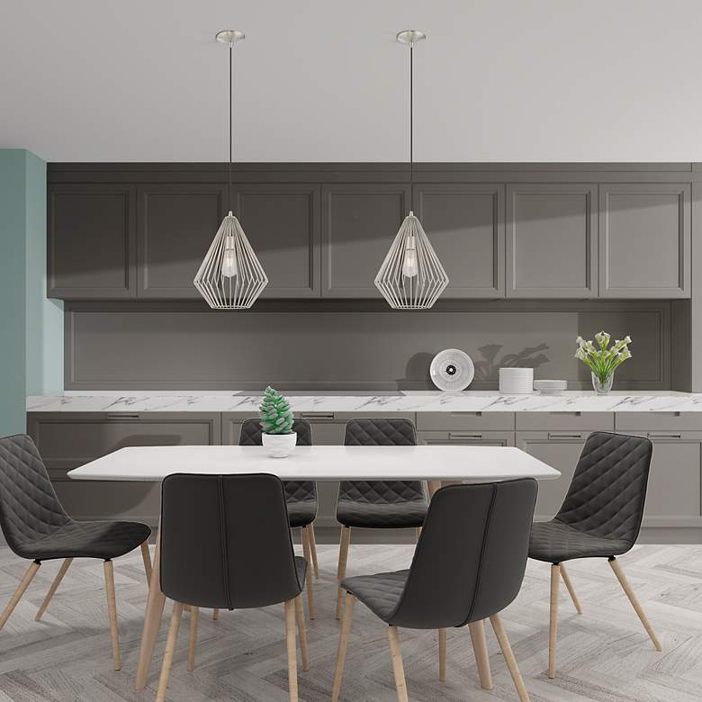 Image 7 Livex Linz 11 1/2" Wide Brushed Nickel Mini Pendant more views