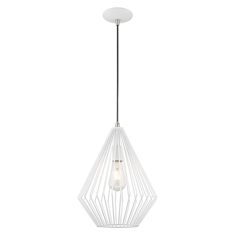 Image 3 Livex Linz 11 1/2" Wide White Mini Pendant more views