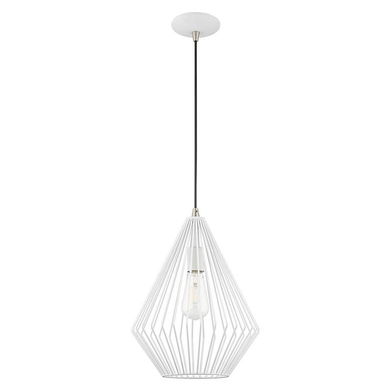Image 4 Livex Linz 11 1/2" Wide White Mini Pendant more views