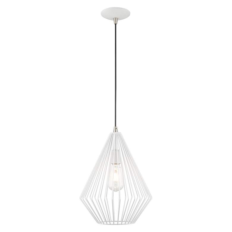 Image 5 Livex Linz 11 1/2" Wide White Mini Pendant more views