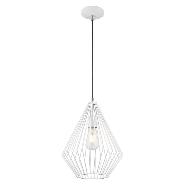Image 6 Livex Linz 11 1/2" Wide White Mini Pendant more views