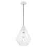 6_Livex Linz 11 1/2" Wide White Mini Pendant more views