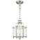 Livex Livingston 9.5" Wide Nickel and Glass Hexagonal Lantern Pendant