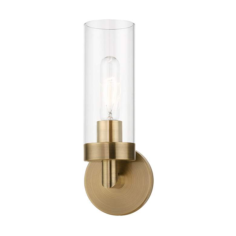 Image 3 Livex Ludlow 11 3/4" High Antique Brass ADA Wall Sconce more views