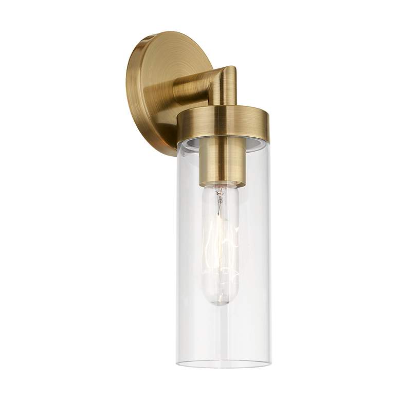 Image 6 Livex Ludlow 11 3/4" High Antique Brass ADA Wall Sconce more views