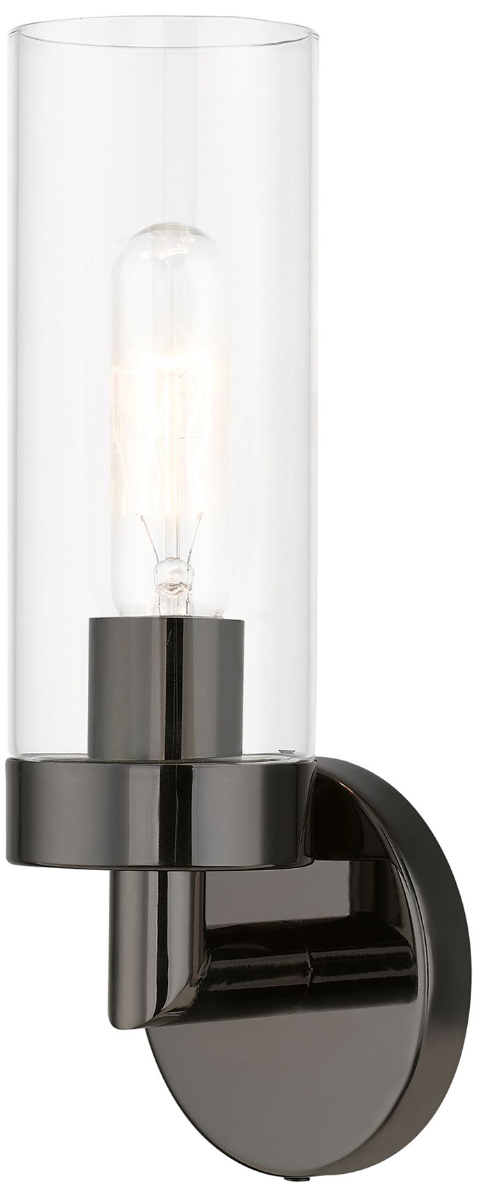 Livex Ludlow 11 3/4" High Black Chrome ADA Wall Sconce