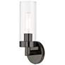 2_Livex Ludlow 11 3/4" High Black Chrome ADA Wall Sconce