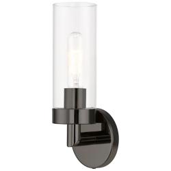 Livex Ludlow 11 3/4" High Black Chrome ADA Wall Sconce