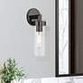 1_Livex Ludlow 11 3/4" High Black Chrome ADA Wall Sconce