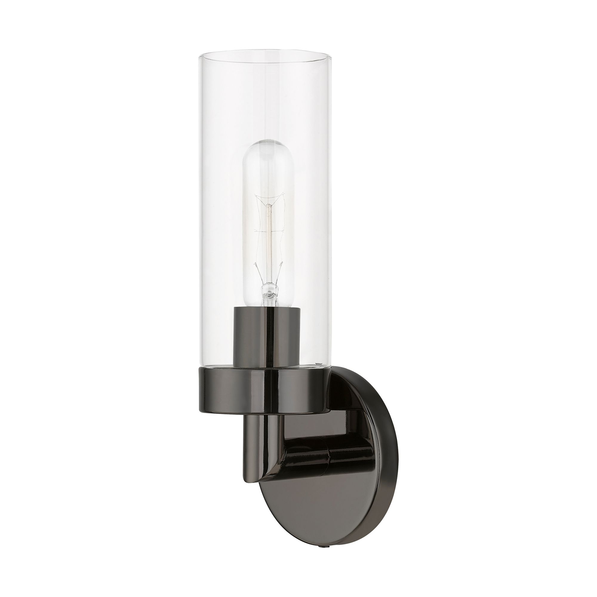 Image 3 Livex Ludlow 11 3/4" High Black Chrome ADA Wall Sconce more views
