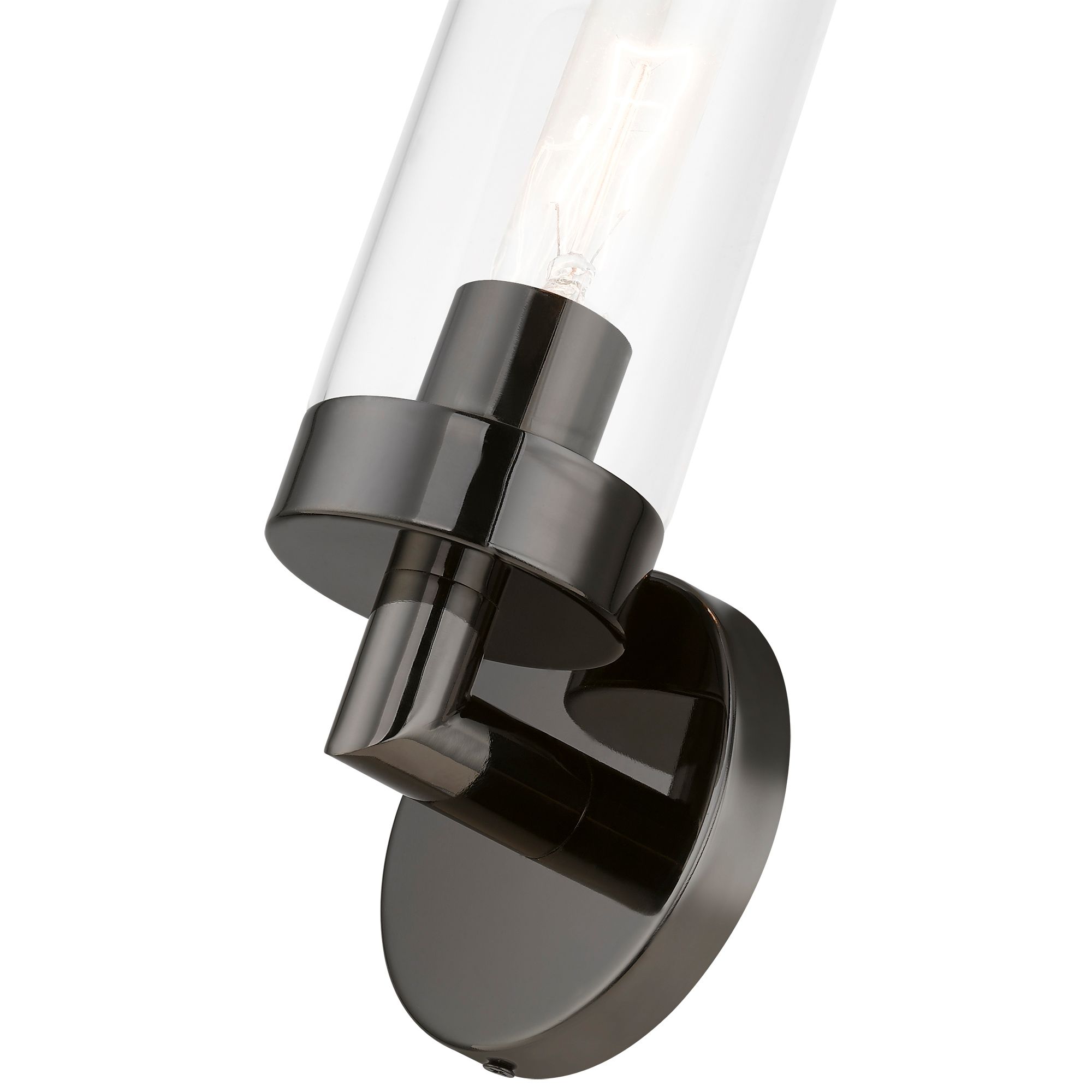 Livex Ludlow 11 3/4" High Black Chrome ADA Wall Sconce