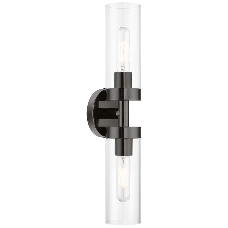 Image 2 Livex Ludlow 19 1/4" High Black Chrome 2-Light ADA Vanity Wall Sconce