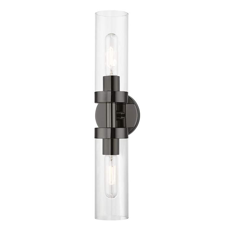 Image 4 Livex Ludlow 19 1/4" High Black Chrome 2-Light ADA Vanity Wall Sconce more views