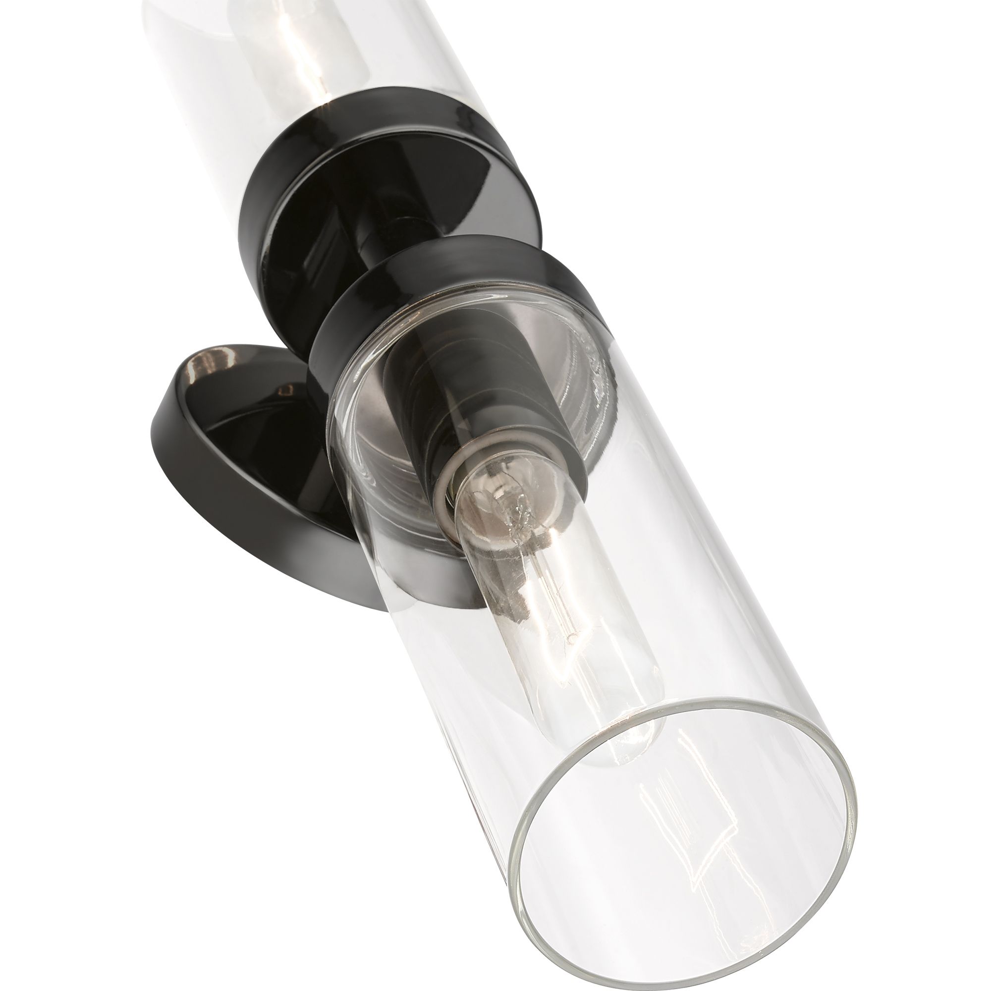 Livex Ludlow 19 1/4" High Black Chrome 2-Light ADA Vanity Wall Sconce